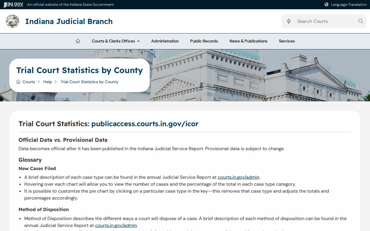 Harrison County court docket statistics help
